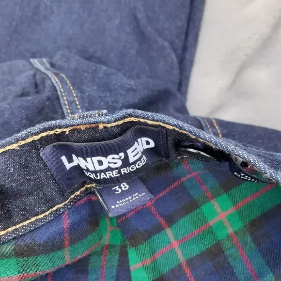 Lands' End Square Rigger Flannel Lined Men's Jeans Size 38, 26.25" Inseam NWOT - Picture 4 of 12